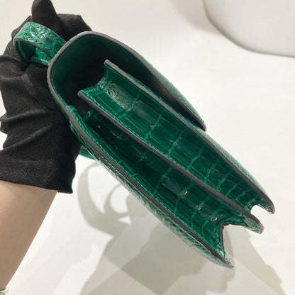 Hermès Constance 18 Vert Emeraude Alligator Mississippi Lisse Gold Hardware
