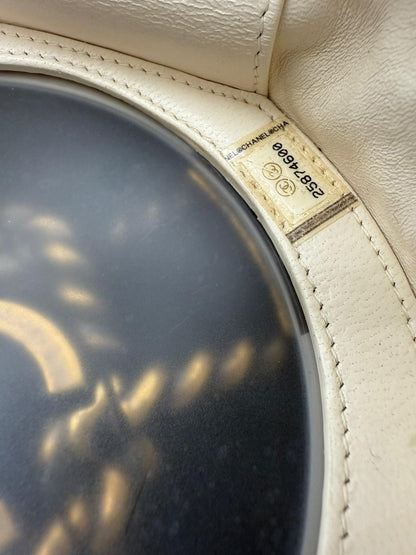 Chanel White Strass and Resin Nautical Wheel Minaudière Bronze Hardware, 2018 Métiers D'art