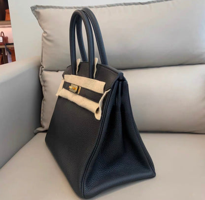 Hermes Birkin 30 Black Togo Leather Gold Hardware