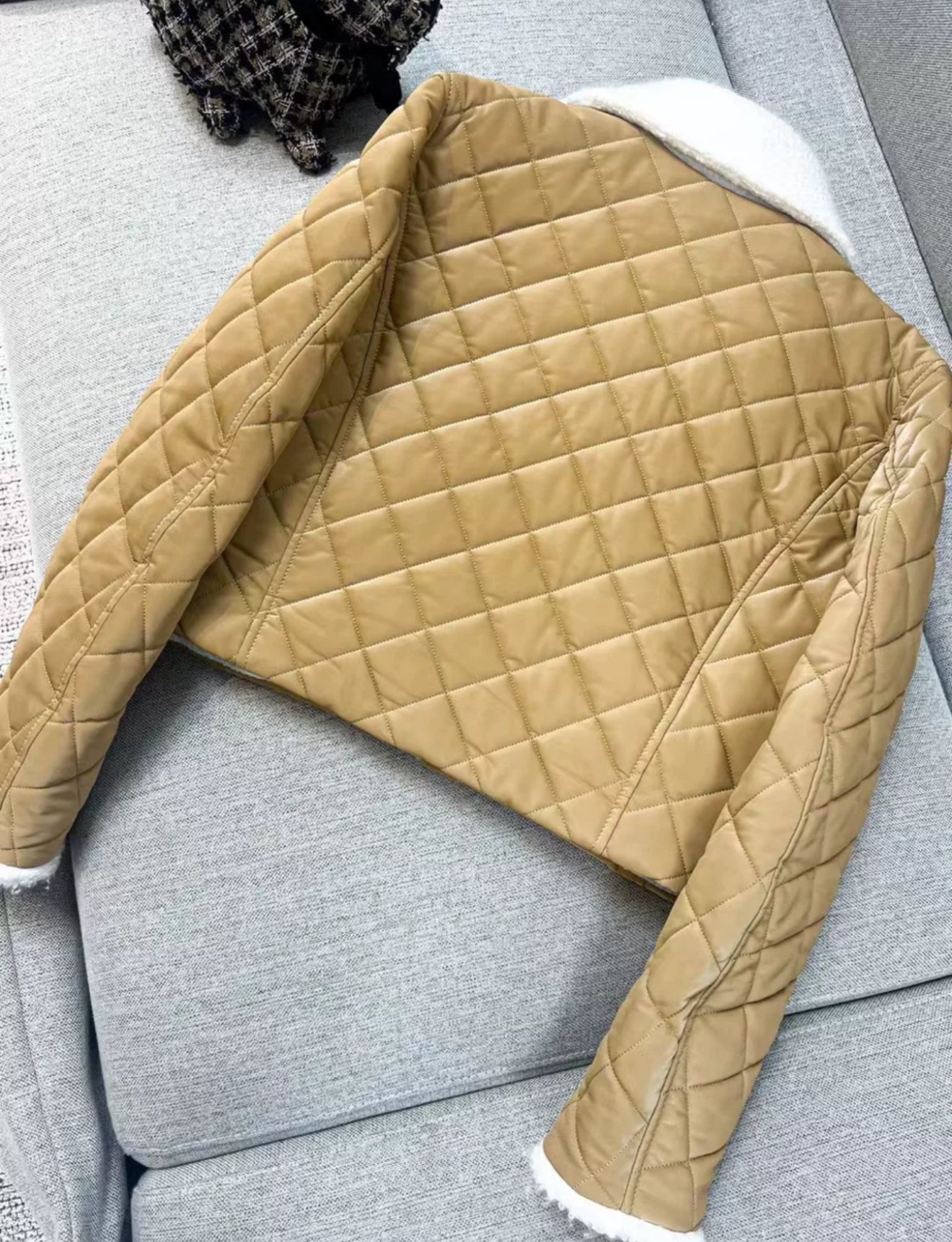 Chanel 24N Coated Canvas, Wool & Alpaca Beige jacket