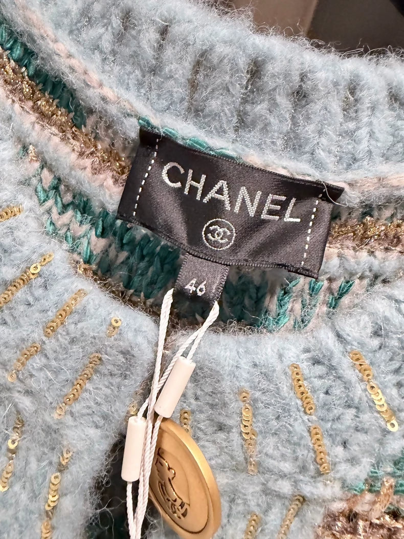 Chanel 19A black & brown Cashmere Vest