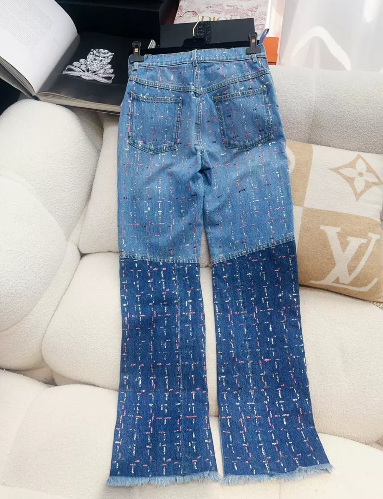 Chanel 23A colourful Flare jeans