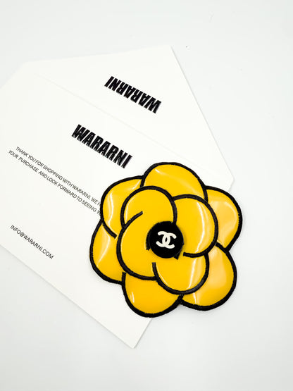 Chanel Spring/Summer 1995 “Barbie Collection” Yellow Camellia Hair Accessory