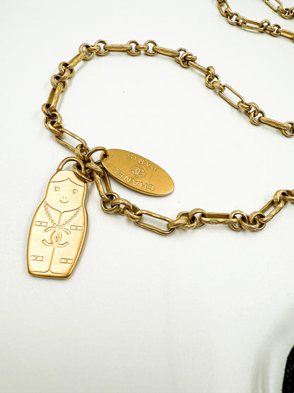 Chanel Pre Fall 2009 Paris Moscow Matryoshka Black Gold evening bag