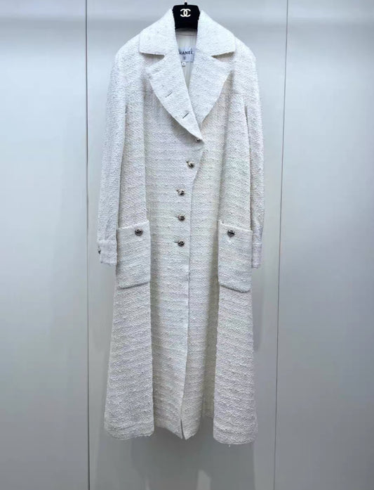 Chanel 20K white Long Coat