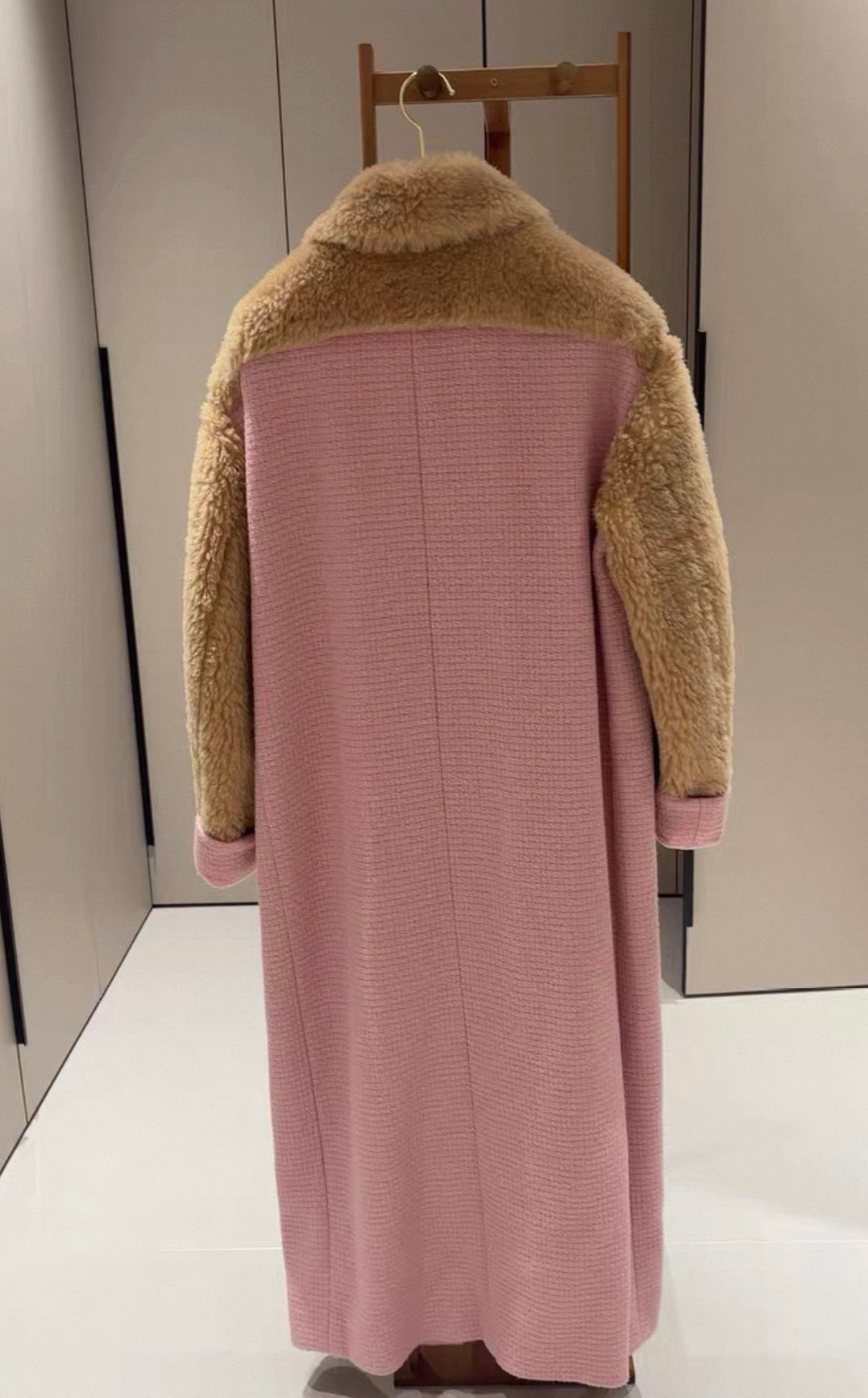 Chanel 22k pink shearling coat