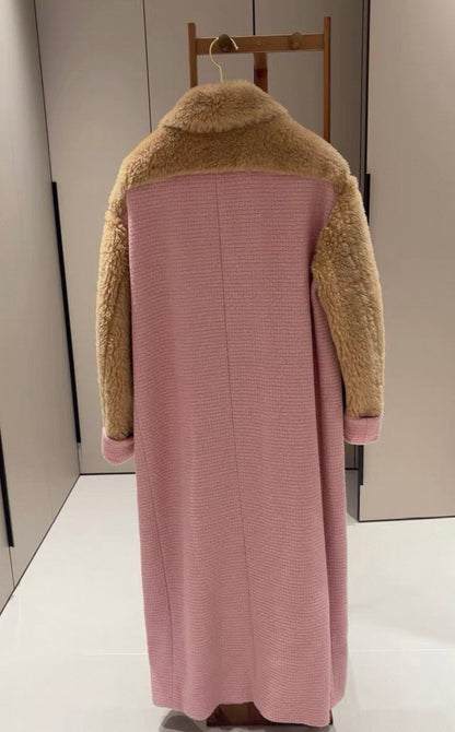 Chanel 22k pink shearling coat