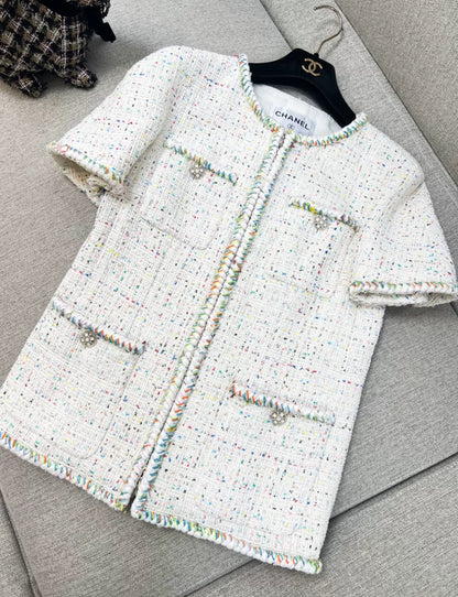 Chanel 19 ecru tweed jacket