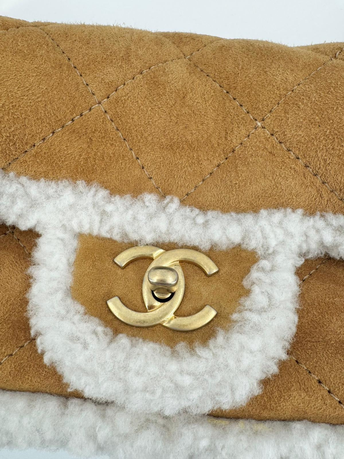 Chanel 2018 Shearling Coco Neige Flap Bag
