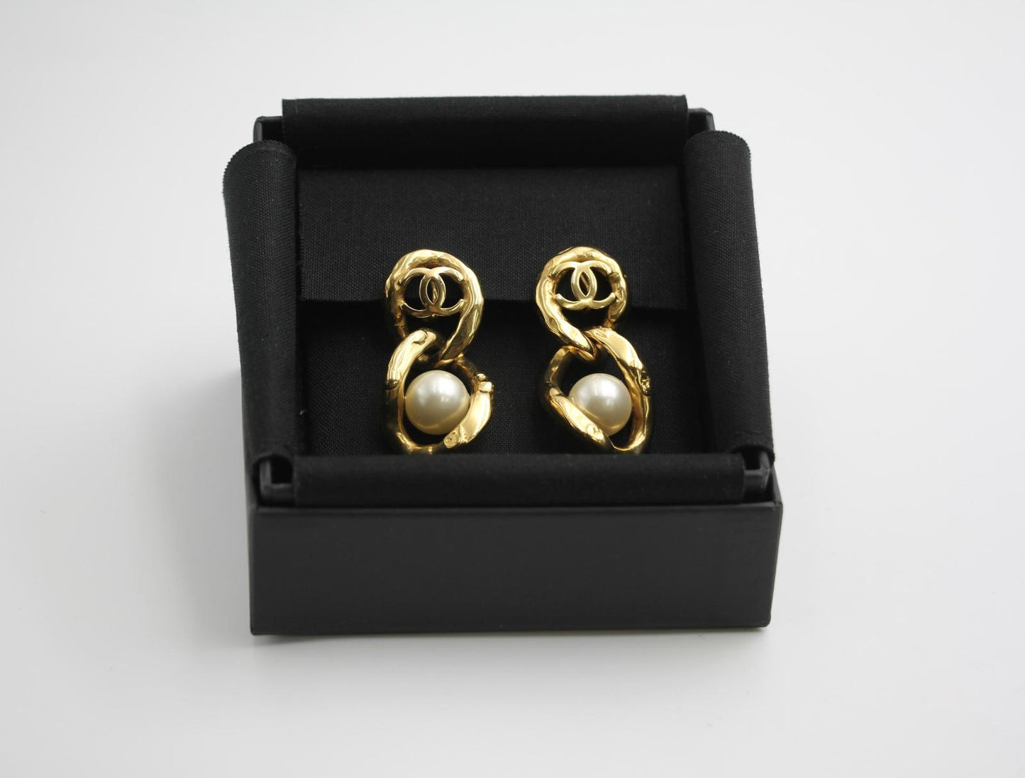 Chanel 2020 Imitation Pearl & Gold Plated Stud Earrings