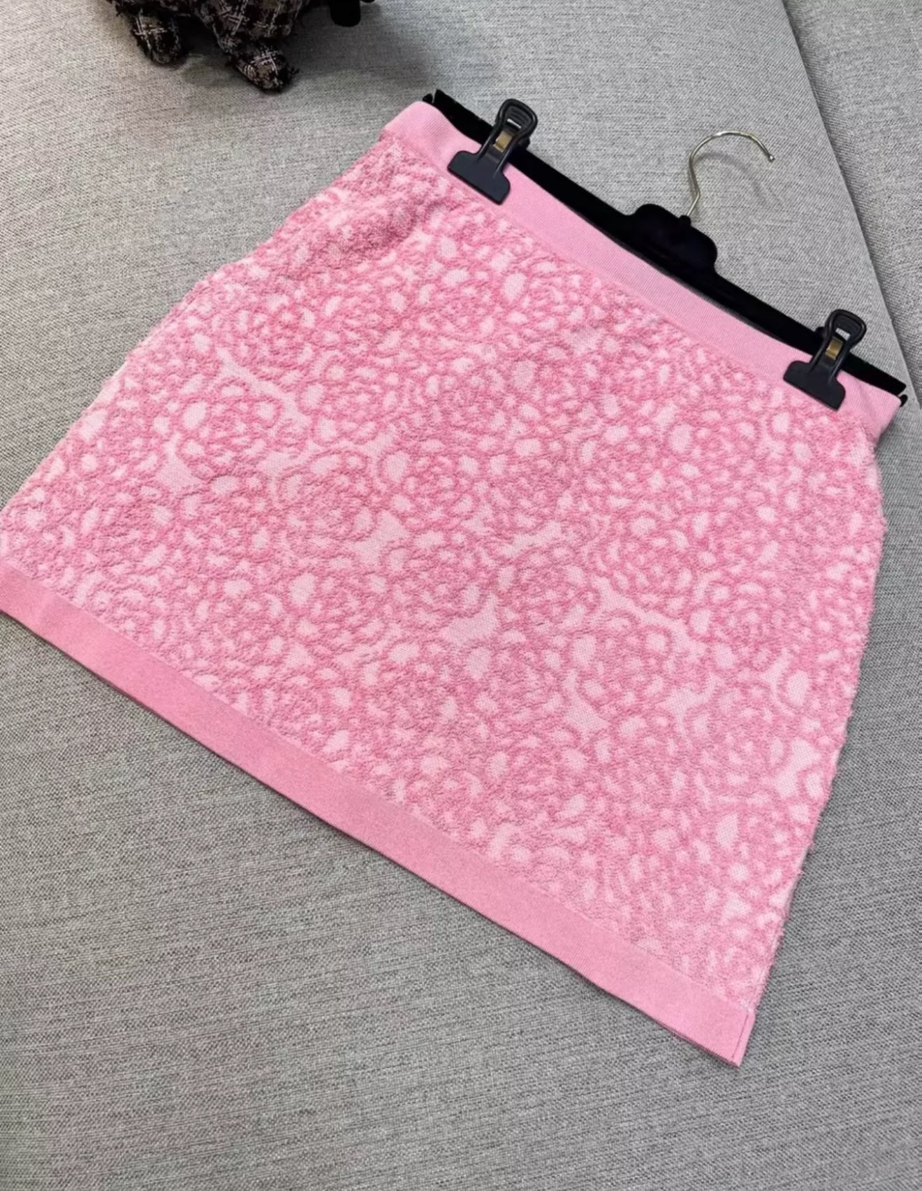 Chanel 21C Pink & Pale Pink Skirt