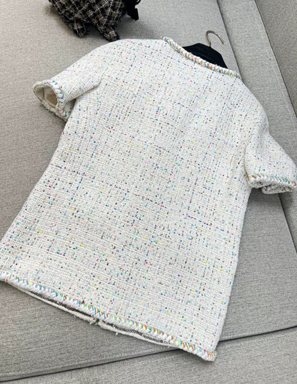 Chanel 19 ecru tweed jacket