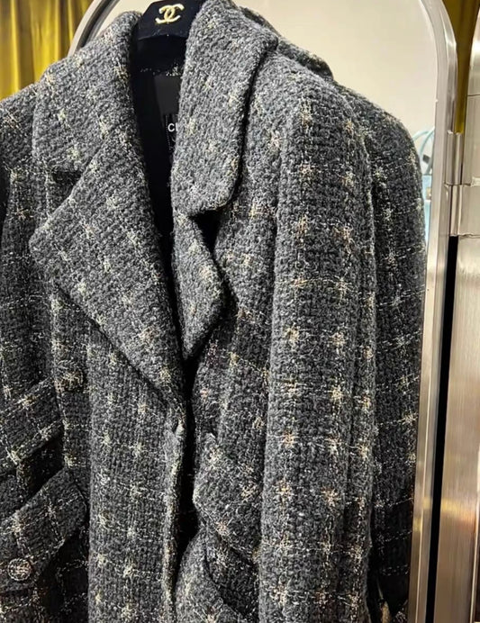 Chanel 19k Grey, Gold, Silver Coat size 34