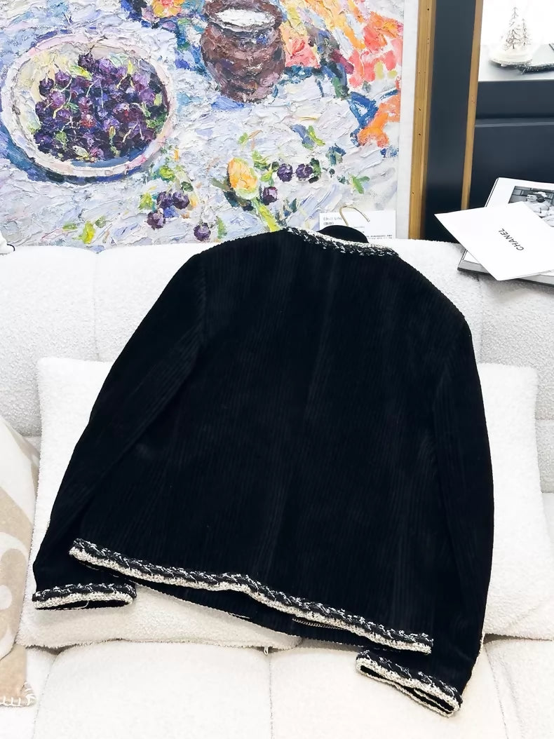 Chanel 25K black jacket with four pockets