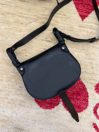 Chanel black saddle bag