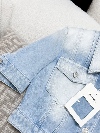 Chanel 24M Coco Beach Collection Blue Denim Jacket