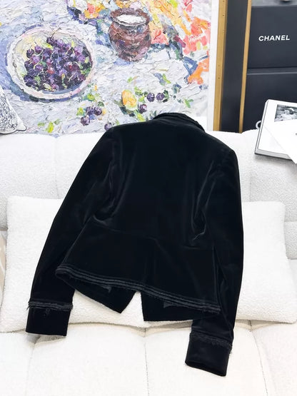 Chanel 2010 Black velvet jacket