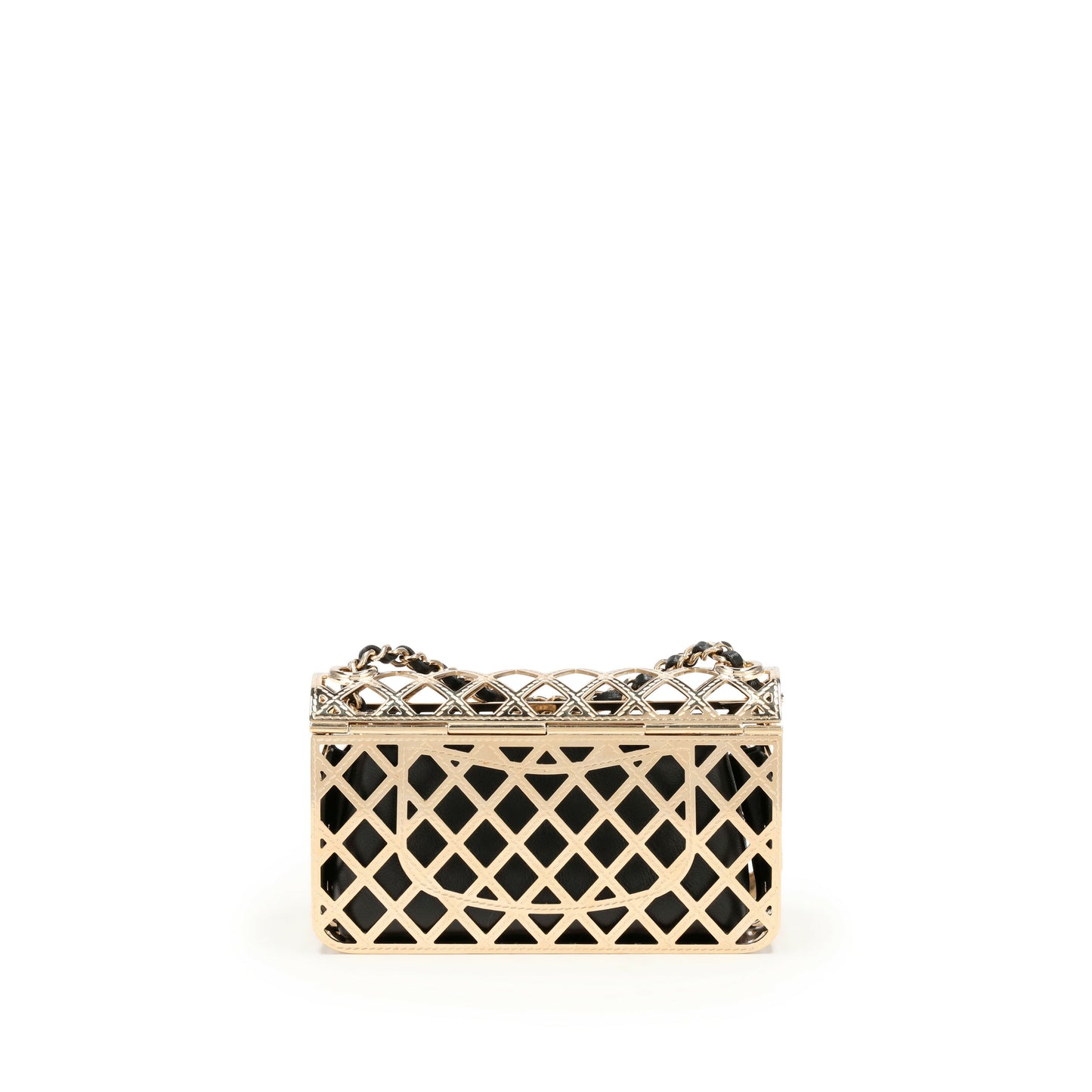 Chanel Gold Metal Mini Cage Flap with Removable Pouch – 2021 Collection