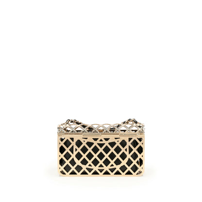 Chanel Gold Metal Mini Cage Flap with Removable Pouch – 2021 Collection