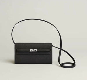 Hermès Kelly To Go Noir / Black Epsom Leather with Palladium Hardware