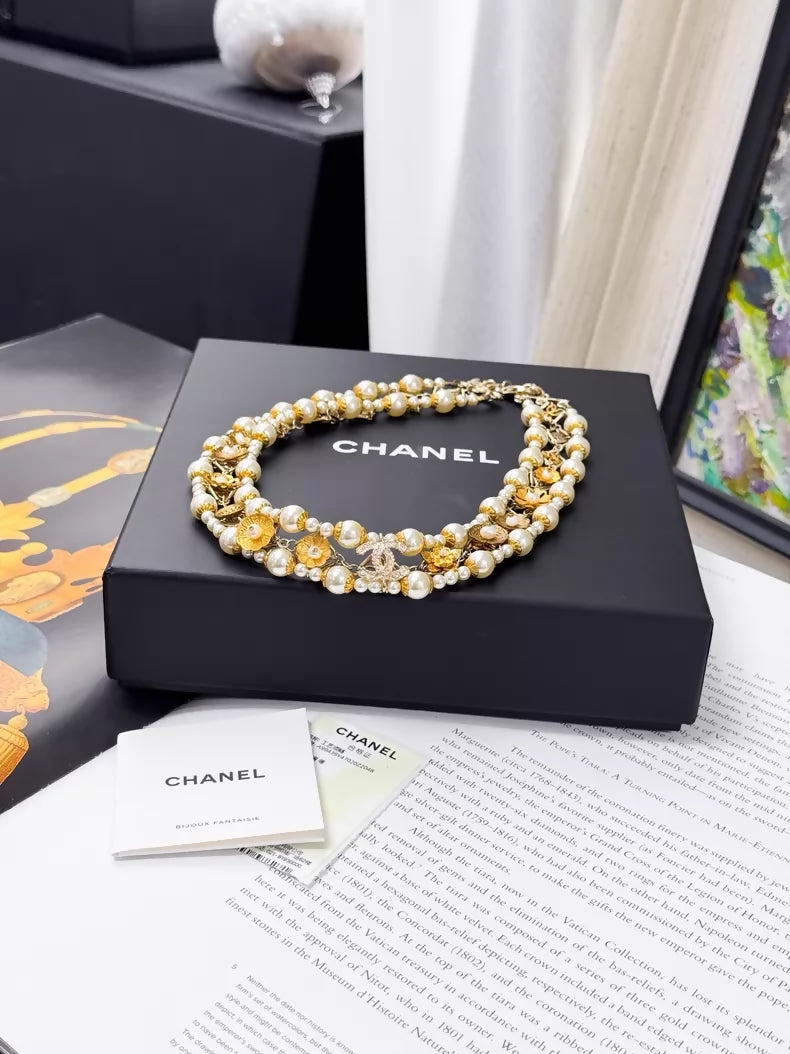 Chanel 18c Pearl Embroidered Choker