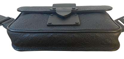 Louis Vuitton Matte Black Taurillon Monogram S Lock Sling Crossbody Waist Bag