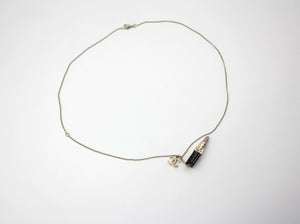 Chanel Vintage 08A Rhinestone Pink Lipstick Necklace