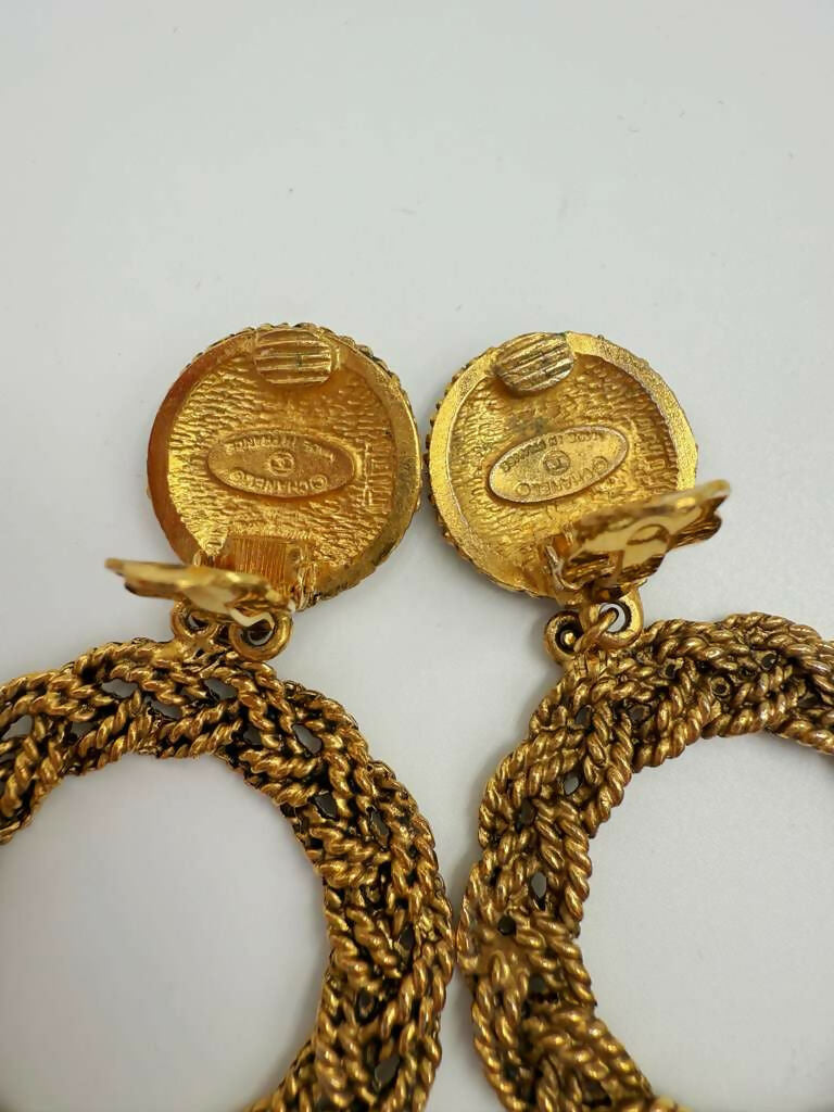 Chanel vintage Logo Earrings