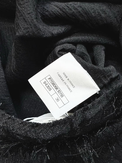 Chanel 21s black fringed feather dress