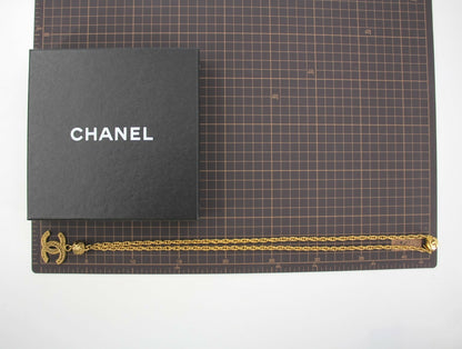 Chanel Vintage 85 Gold-Plated Ball CC Long Necklace