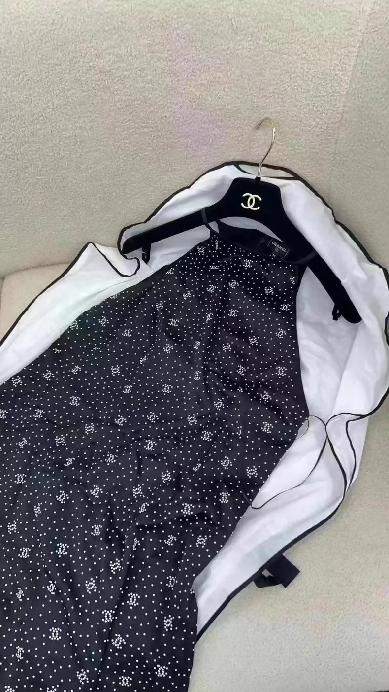 Chanel 24B black cc logo dress