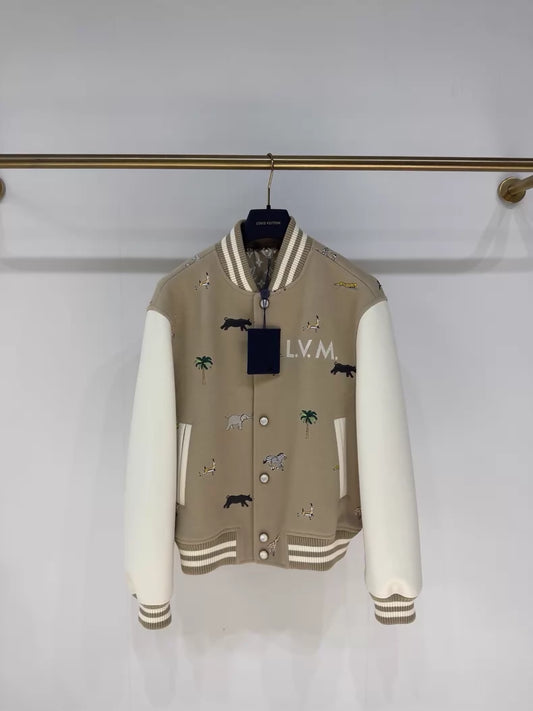 New Louis Vuitton embroidered baseball jacket