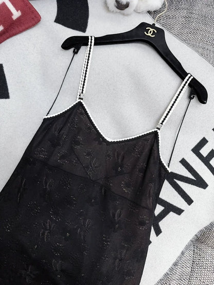 Chanel 24B Black Lace Dress