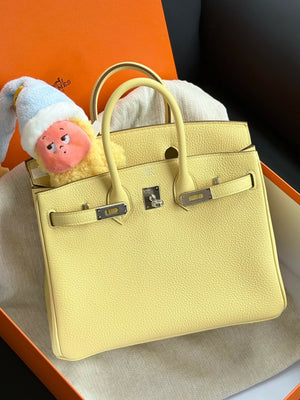 Hermès Birkin 25 Jaune Poussin Togo Leather with Palladium Hardware