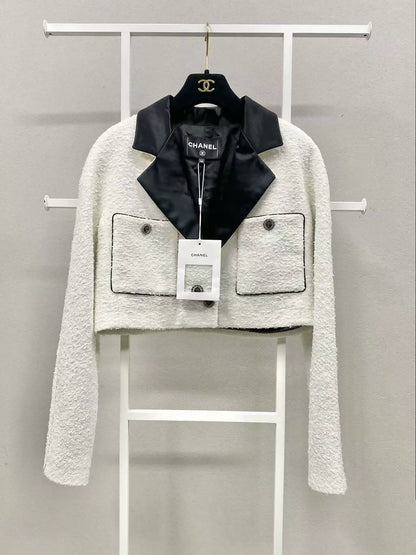 Chanel Black and White Color-Blocked Short