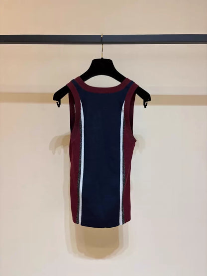 CHANEL 23B sequined embroidered knit vest