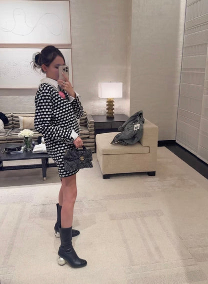 Chanel 24S Black & White Dress