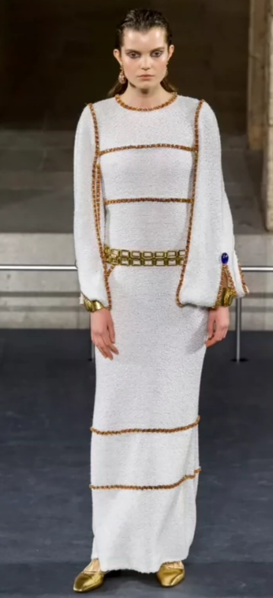 Chanel 19A White & Gold Embroidered Dress Wararni.com Chanel 19A White & Gold Embroidered Dress Wararni.com