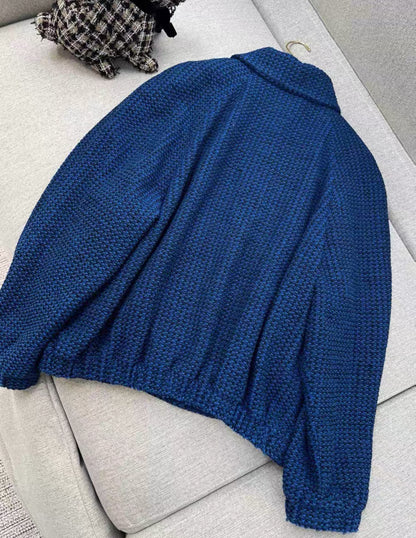 Chanel 22P Dark blue Blouson Jacket