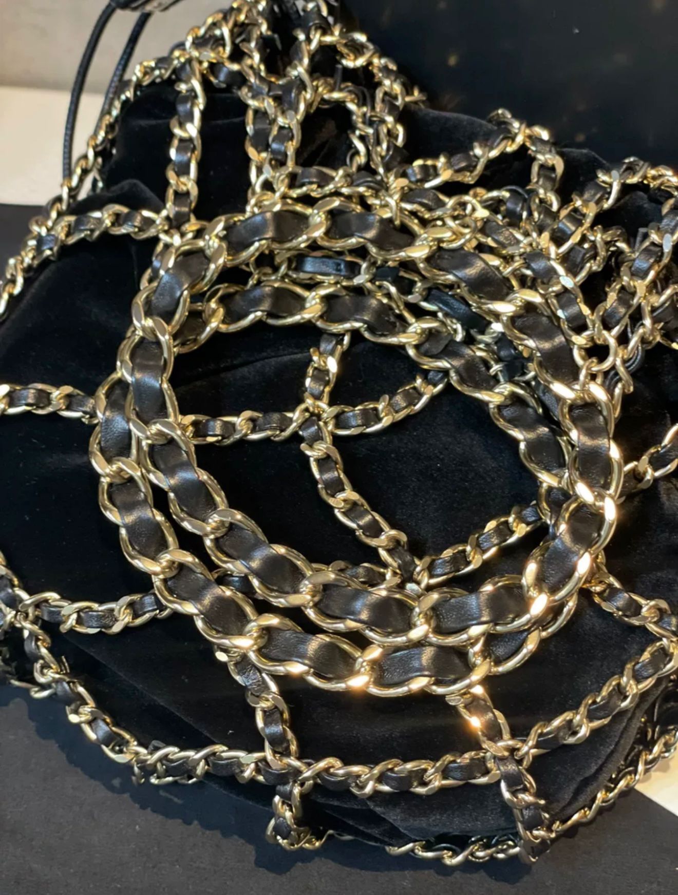 Rare Chanel 21A Net chain bag