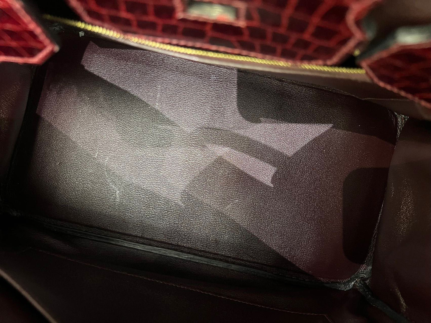 Hermes Birkin 35 Bordeaux Matte Crocodile Leather Gold Hardware