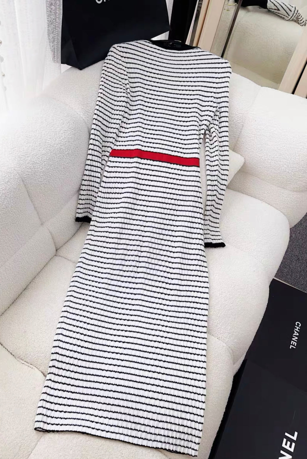 chanel cotton dress Chanel Mixed Fibers Maxi Dress UFO No More