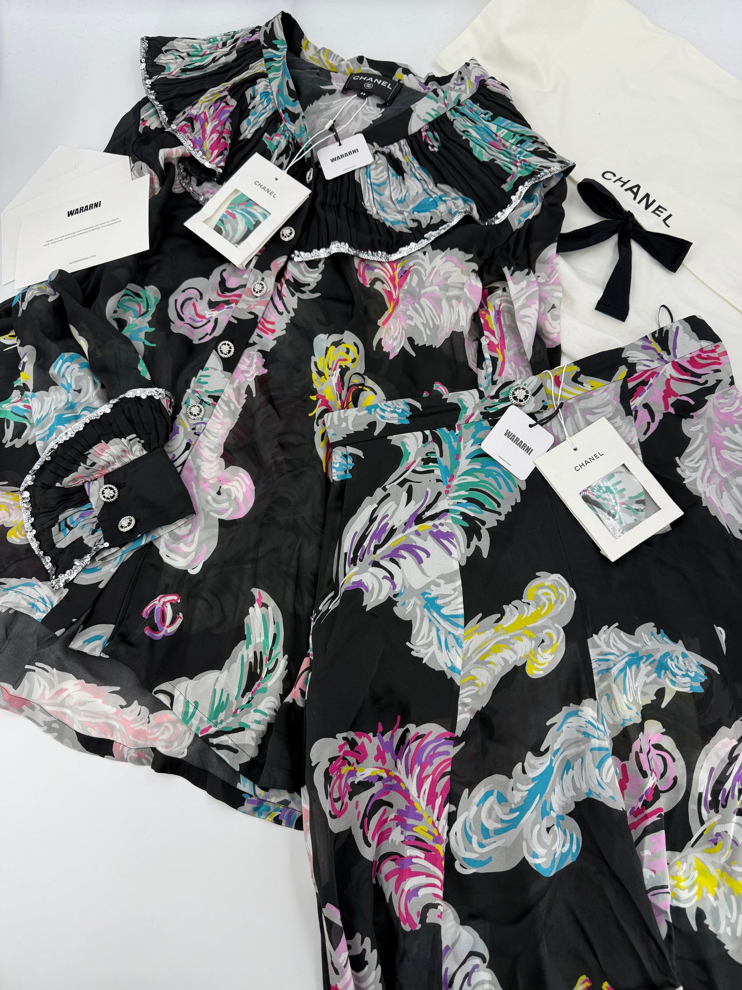 Chanel 25S silk blouse and pants