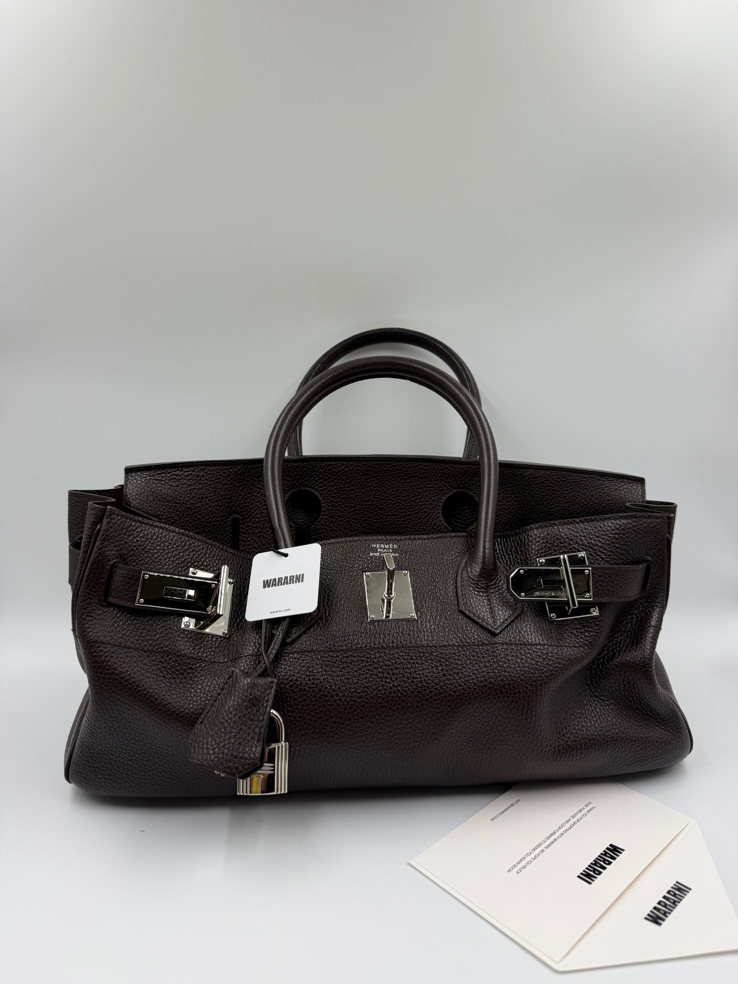 Hermès JPG Shoulder Birkin 42 Havane Clemence Leather with Palladium Hardware