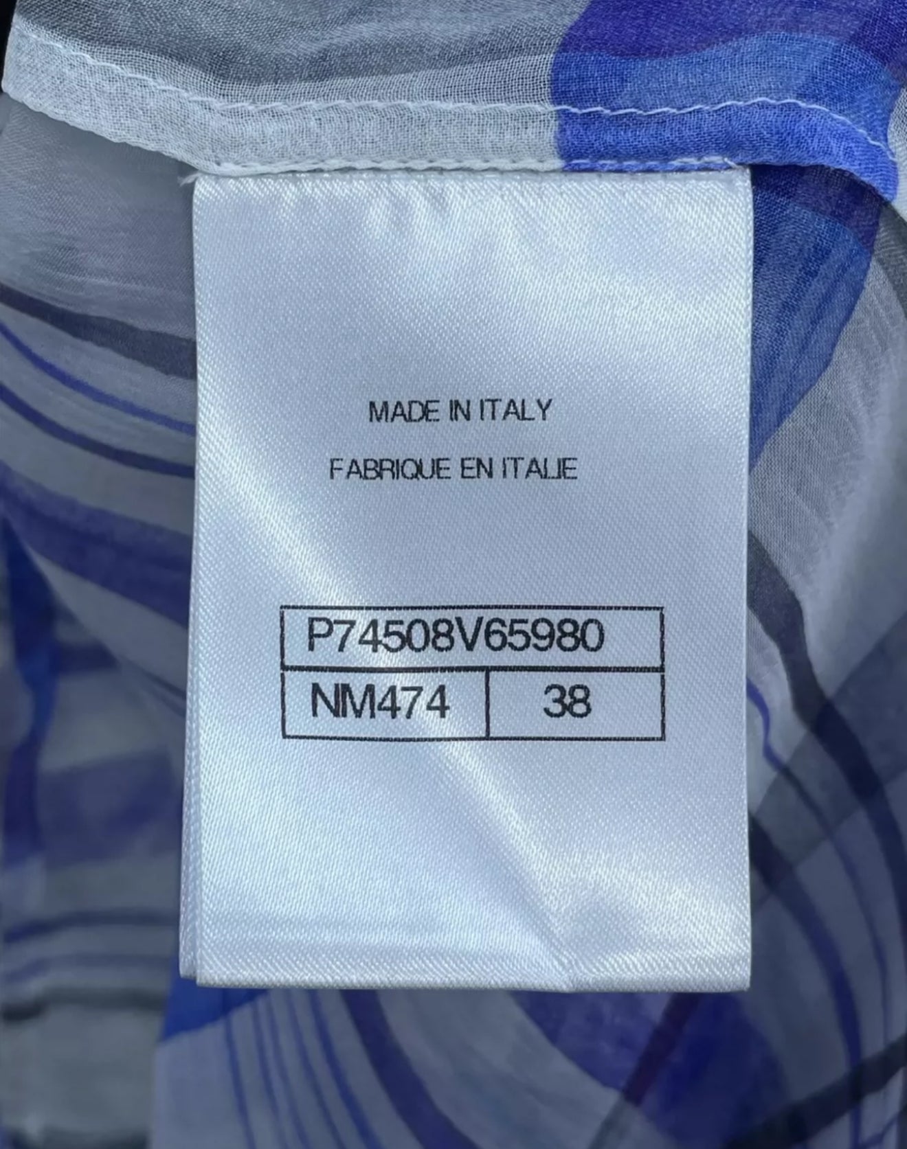 Chanel 23P Blue & White Silk Shirt