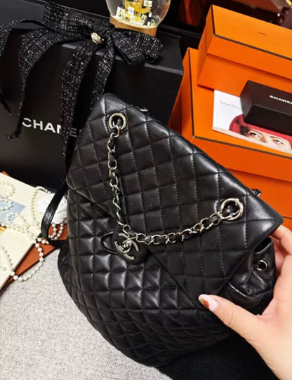 Chanel Paris-salzburg Black Leather Backpack