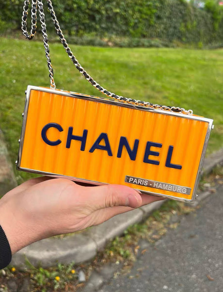 Chanel Yellow Paris Hamburg Shipping Container Minaudière Clutch