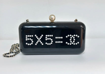 Chanel 2015 Votez Coco Black Pearl Plexiglass Minaudiere