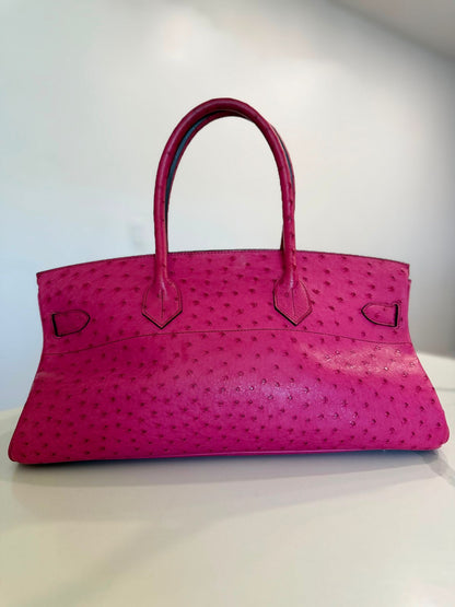 Hermes Birkin Shoulder JPG Pink Ostrich leather palladium hardware