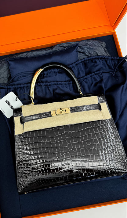 Hermès Kelly 25 Midas – Shiny Crocodile